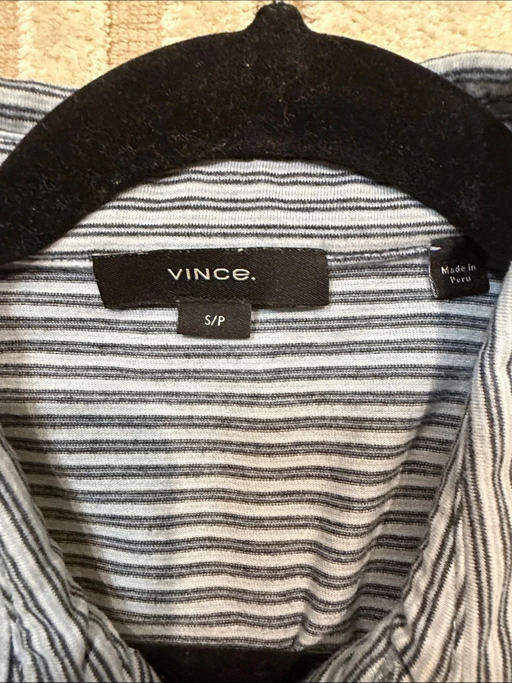 Men's Light blue Striped Polo Shirt - Picture 2 of 5